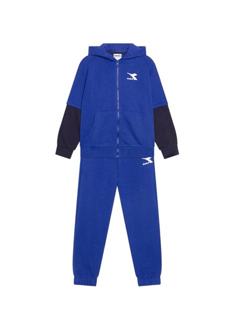 Tuta Diadora Full Zip Con Cappuccio Blu Royal Bambini DIADORA | Tute | 179881-60050