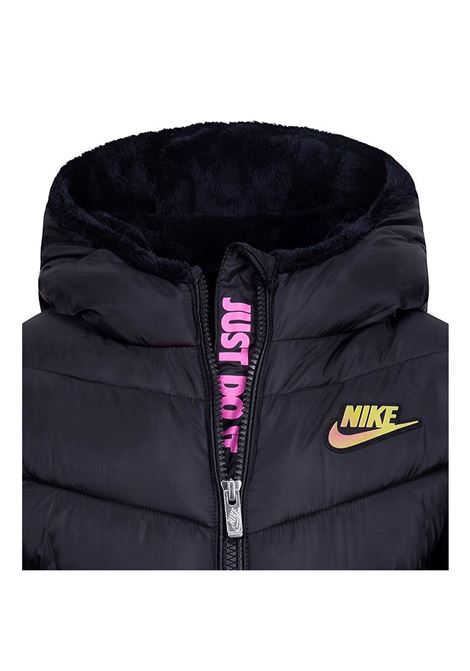COLORBLOCK CHEVRON PUFFER JACKET BLACK LITTLE GIRL NIKE | Jackets | 36K937-023