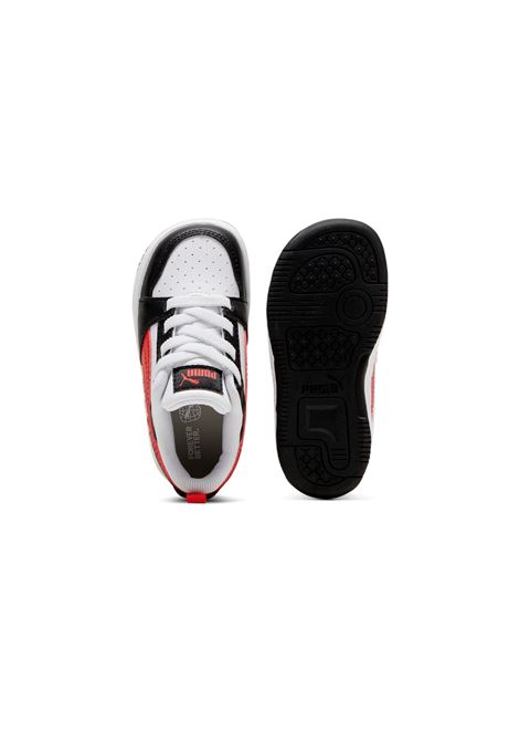 SCARPE REBOUND V6 LOW BIANCO NERO ROSSO INFANT PUMA | Sneakers | 393835-04