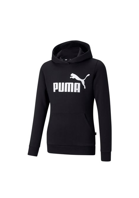 FELPA ESSENTIALS LOGO CON CAPPUCCIO NERO BAMBINA PUMA | Felpe | 587031-01