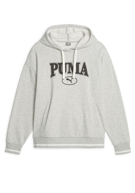 FELPA SQUAD CON CAPPUCCIO GRIGIO DONNA PUMA | Felpe | 621489-04