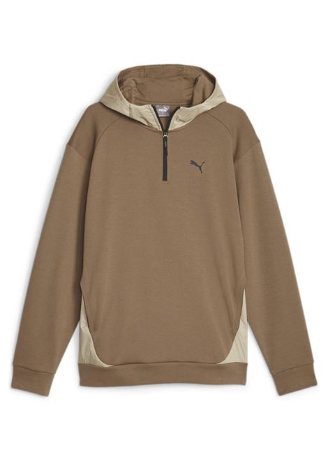 RAD/CAL HALF-ZIP HOODED SWEATSHIRT BROWN MEN PUMA | Sweatshirts | 675893-93