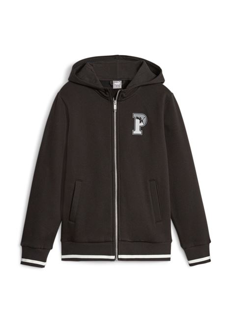 FELPA SQUAD CON ZIP E CAPPUCCIO NERO RAGAZZO PUMA | Felpe | 676824-01