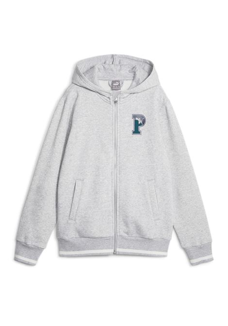 FELPA SQUAD CON ZIP E CAPPUCCIO GRIGIO RAGAZZO PUMA | Felpe | 676824-04