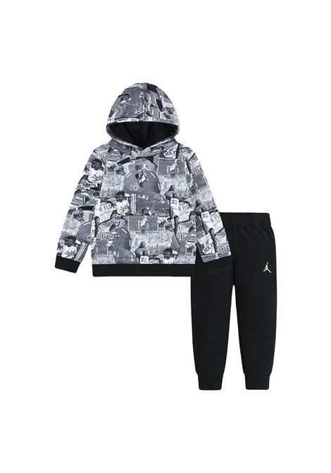 Tuta Jordan Brooklyn Fleece Nero Grigio Infant JORDAN | Tute | 65D324-023