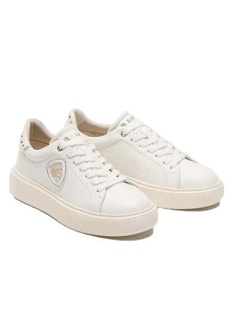 Scarpe Blauer Venus01 Bianco Oro Donna BLAUER | Sneakers | VENUS01-WHITE