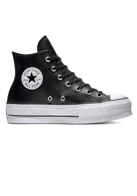 Scarpe Converse Chuck Taylor All Star Lift Clean Nero Bianco Donna CONVERSE | Sneakers | 561675C-BLACK