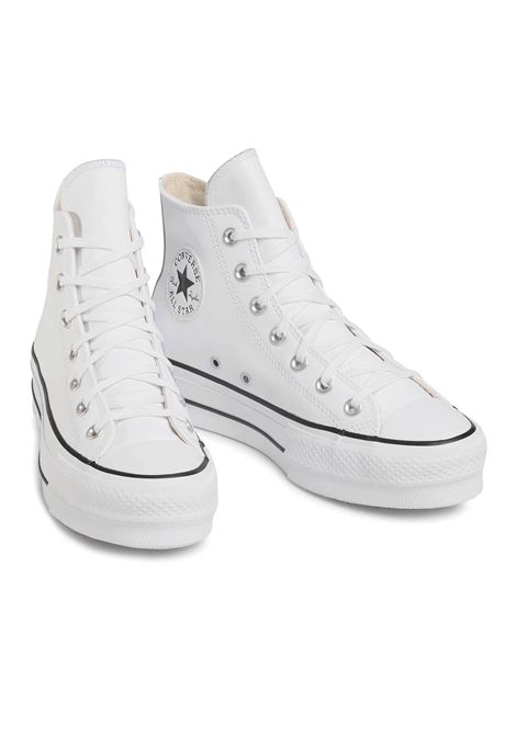 Scarpe Converse Chuck Taylor All Star Lift Clean Bianco Donna CONVERSE | Sneakers | 561676C-WHITE