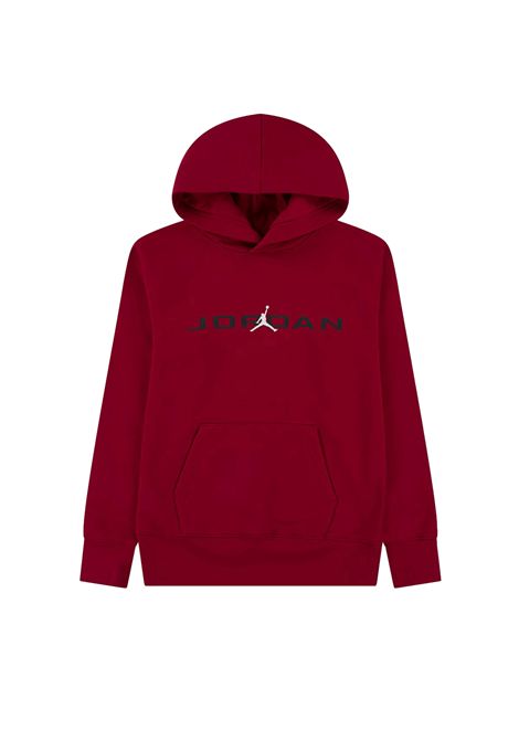 Jordan MJ Baseline HBR Pullover Hoodie Red Junior JORDAN | Sweatshirts | 95D665-R78