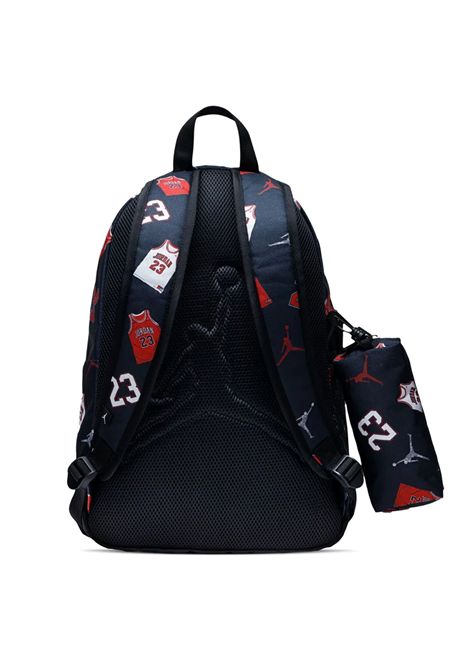 Jordan Air School Backpack with Pencil Case Black Red White Unisex JORDAN | Backpacks | 9B0503-W0G
