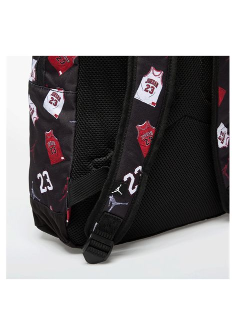Jordan Air School Backpack with Pencil Case Black Red White Unisex JORDAN | Backpacks | 9B0503-W0G