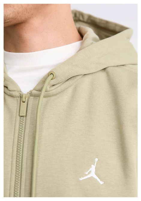 Felpa Jordan Brooklyn Fleece con Zip e Cappuccio Verde Oliva Uomo JORDAN | Felpe | FV7289-205
