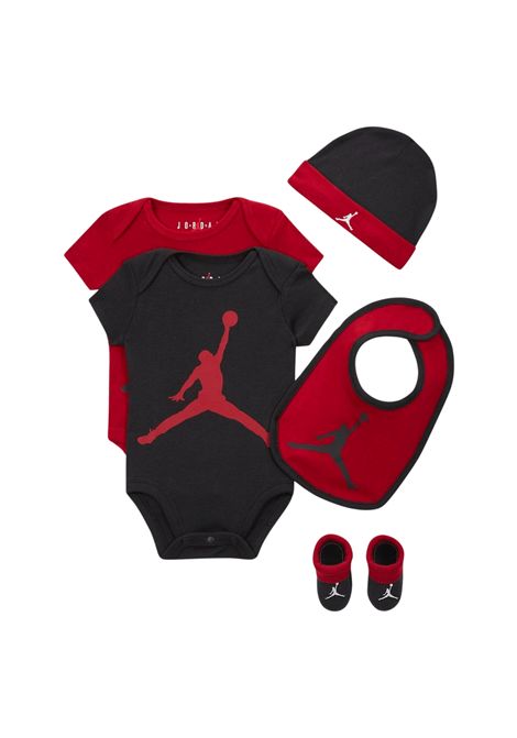Jordan 5PC Core Set Black Red Infant JORDAN | Set | NJ0595-R78
