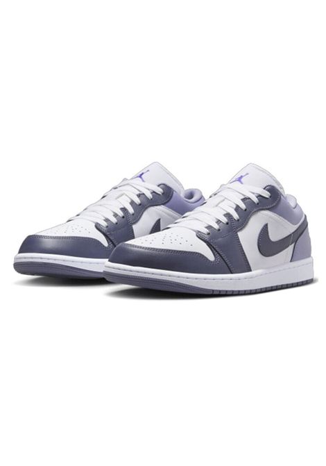 Scarpe Air Jordan 1 Low Bianco Indaco Uomo NIKE | Sneakers | 553558-145