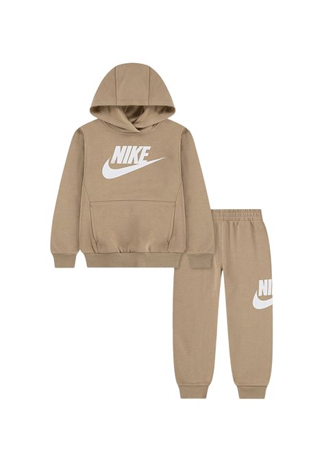 Tuta Nike Sportswear Club Fleece Con Cappuccio Beige Bambini NIKE | Tute | 86L135-X0L