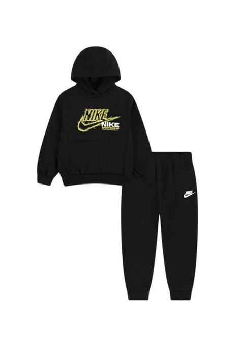Tuta Nike Sportswear FS Fleece con Cappuccio Nero Bambini NIKE | Tute | 86N241-023