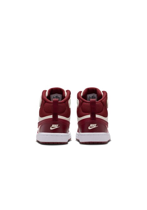 Scarpe Nike Court Borough Mid 2 GS Bianco Bordeaux Bambini NIKE | Sneakers | CD7783-013