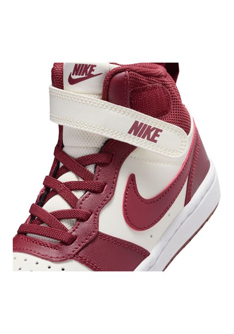 Scarpe Nike Court Borough Mid 2 GS Bianco Bordeaux Bambini NIKE | Sneakers | CD7783-013