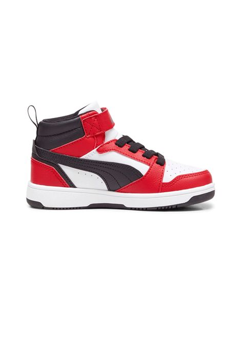 Puma Rebound V6 Shoes White Red Kids PUMA | Sneakers | 393832-03
