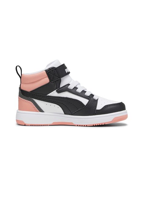 Puma Rebound V6 Shoes White Black Pink Kids PUMA | Sneakers | 393832-07