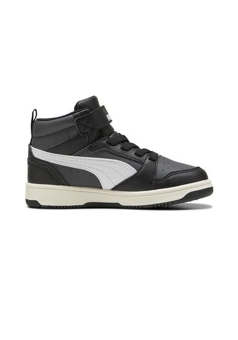 Puma Rebound V6 Shoes Black White Kids PUMA | Sneakers | 393832-29
