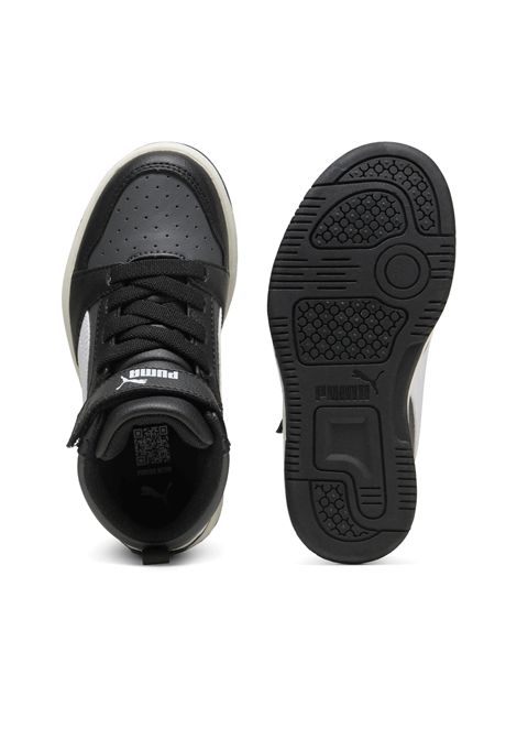 Puma Rebound V6 Shoes Black White Kids PUMA | Sneakers | 393832-29
