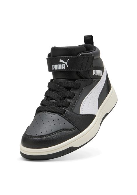 Puma Rebound V6 Shoes Black White Kids PUMA | Sneakers | 393832-29