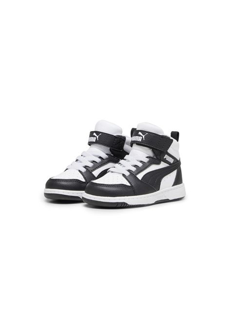 Puma Rebound V6 Mid AC+ Shoes Black White Infant PUMA | Sneakers | 396542-01