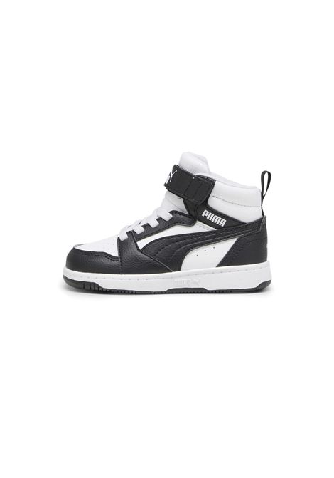 Puma Rebound V6 Mid AC+ Shoes Black White Infant PUMA | Sneakers | 396542-01