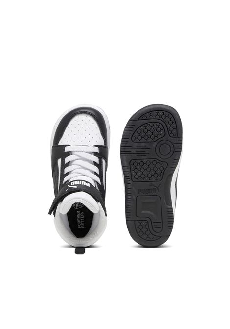 Puma Rebound V6 Mid AC+ Shoes Black White Infant PUMA | Sneakers | 396542-01