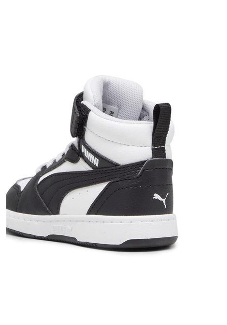 Puma Rebound V6 Mid AC+ Shoes Black White Infant PUMA | Sneakers | 396542-01