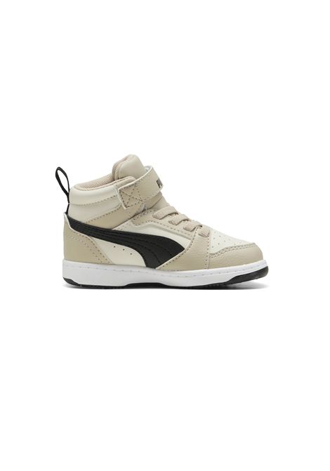 Puma Rebound V6 Mid AC+ Shoes White Beige Black Infant PUMA | Sneakers | 396542-30