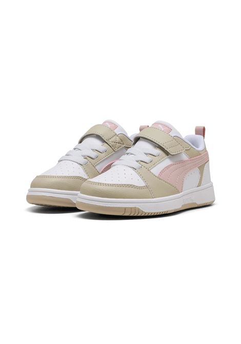 Scarpe Puma Rebound V6 Low AC Bianco Beige Rosa Bambini PUMA | Sneakers | 397419-31