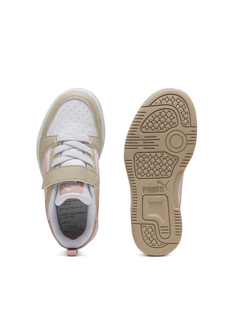 Scarpe Puma Rebound V6 Low AC Bianco Beige Rosa Bambini PUMA | Sneakers | 397419-31