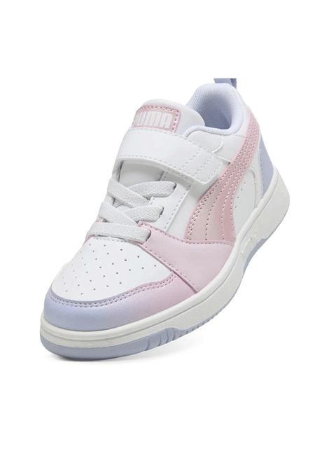 Scarpe Puma Rebound V6 Low AC Bianco Rosa Bambini PUMA | Sneakers | 400594-01