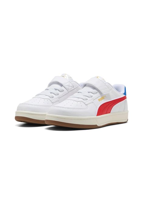 Scarpe Puma Caven 2.0 Retro Bianco Rosso Bambini PUMA | Sneakers | 403204-01