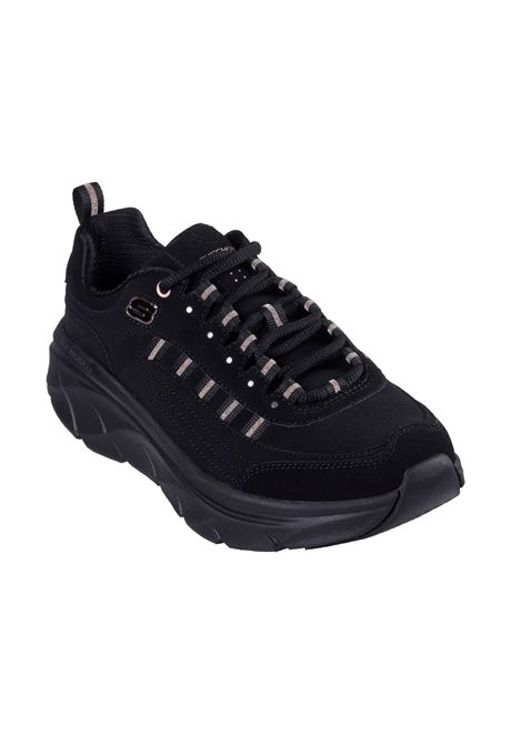 Scarpe Skechers Relaxed Fit D'Lux Walker 2.0 Golden Step Nero Donna SKECHERS | Scarpe Skechers | 150106-BKRG