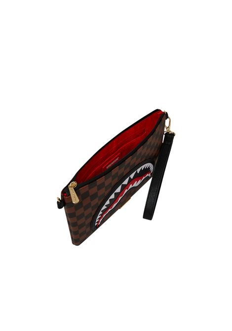 Sprayground Sawtooth Sharks In Paris Crossover Clutch Brown Unisex SPRAYGROUND | Pochette | 910B7841NSZ-