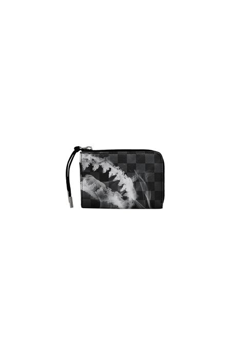 Sprayground Sip N' Smoke Wallet Black Grey Unisex SPRAYGROUND | Wallet | 910W8223NSZ-