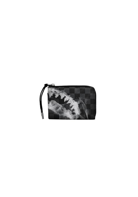 Sprayground Sip N' Smoke Wallet Black Grey Unisex SPRAYGROUND | Wallet | 910W8223NSZ-