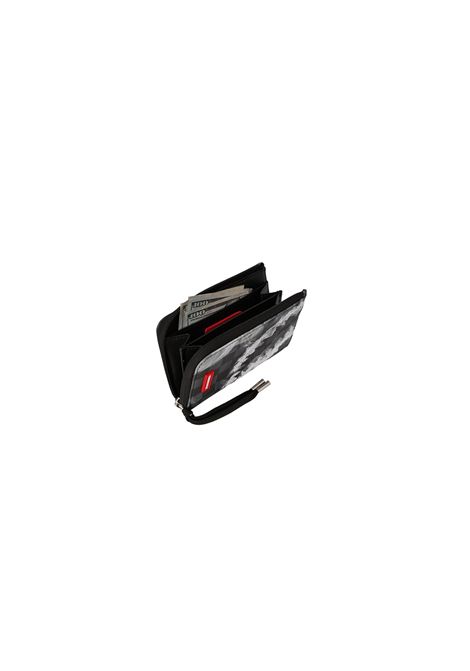 Sprayground Sip N' Smoke Wallet Black Grey Unisex SPRAYGROUND | Wallet | 910W8223NSZ-