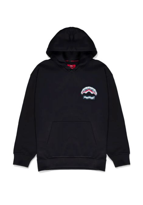 Felpa Sprayground Checkered Shark con Cappuccio Nero Uomo SPRAYGROUND | Felpe | SP678-BLK