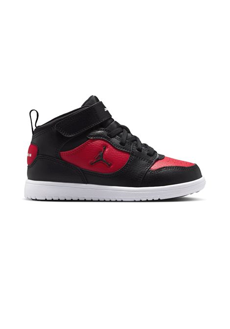Scarpe Jordan Court Connect Mid Nero Rosso Bambini JORDAN | Sneakers | IQ7700-006
