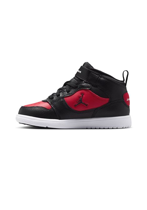 Scarpe Jordan Court Connect Mid Nero Rosso Bambini JORDAN | Sneakers | IQ7700-006