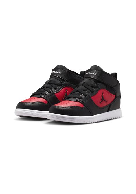 Scarpe Jordan Court Connect Mid Nero Rosso Bambini JORDAN | Sneakers | IQ7700-006