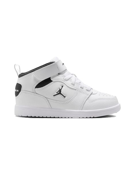 Scarpe Jordan Court Connect Mid Bianco Nero Bambini JORDAN | Sneakers | IQ7700-100