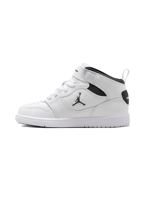 Scarpe Jordan Court Connect Mid Bianco Nero Bambini JORDAN | Sneakers | IQ7700-100
