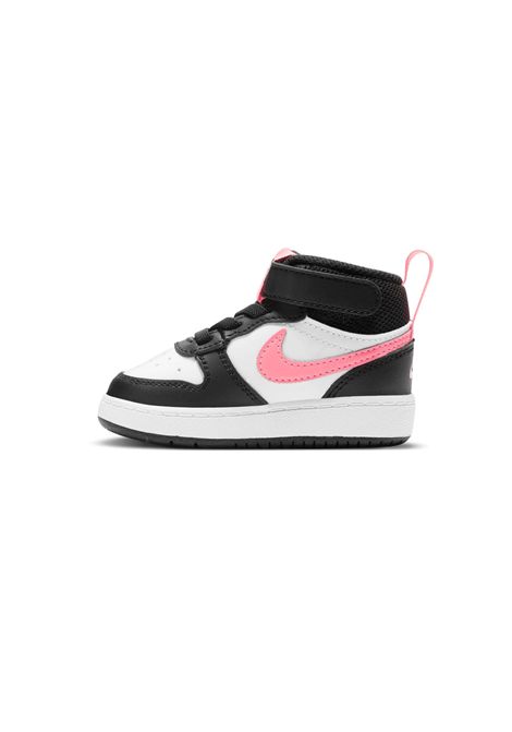 Nike Court Borough Mid 2 Shoes Black White Pink Infant NIKE | Sneakers | CD7784-005