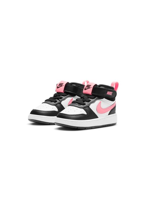 Nike Court Borough Mid 2 Shoes Black White Pink Infant NIKE | Sneakers | CD7784-005