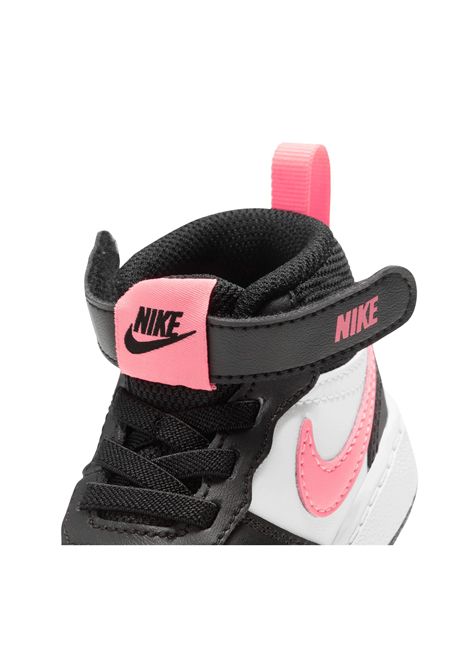 Nike Court Borough Mid 2 Shoes Black White Pink Infant NIKE | Sneakers | CD7784-005